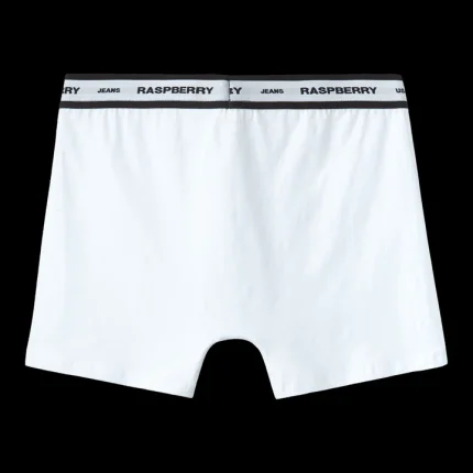 RASPBERRY HILLS WHITE BRIEFS BOXER