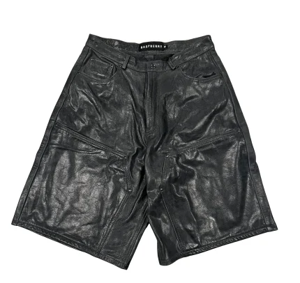 Raspberry Hills Leather Shorts Black’