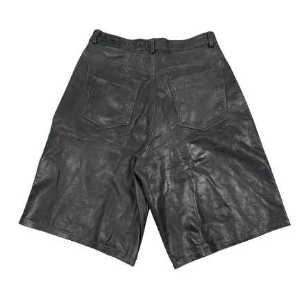 Raspberry Hills Leather Shorts Black’