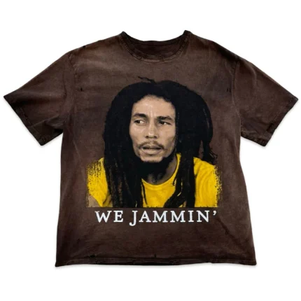 GV Gallery Raspberry Hills Bob Marley We Jammin Tee Brown Washed