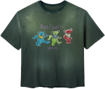 Gold+Vintage Raspberry Hills Grateful Berry Tee Green